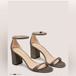 NWOT STUART WEITZMAN NUDIST BLOCK 75 IN  New Noir/New Pyrite Size 9